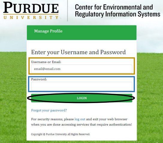 CAS Login Page Screenshot